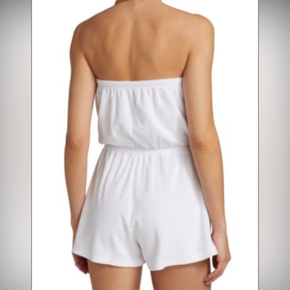 NWT RED SAKS FIFTH AVENUE Striped Strapless Romper - Picture 3 of 9